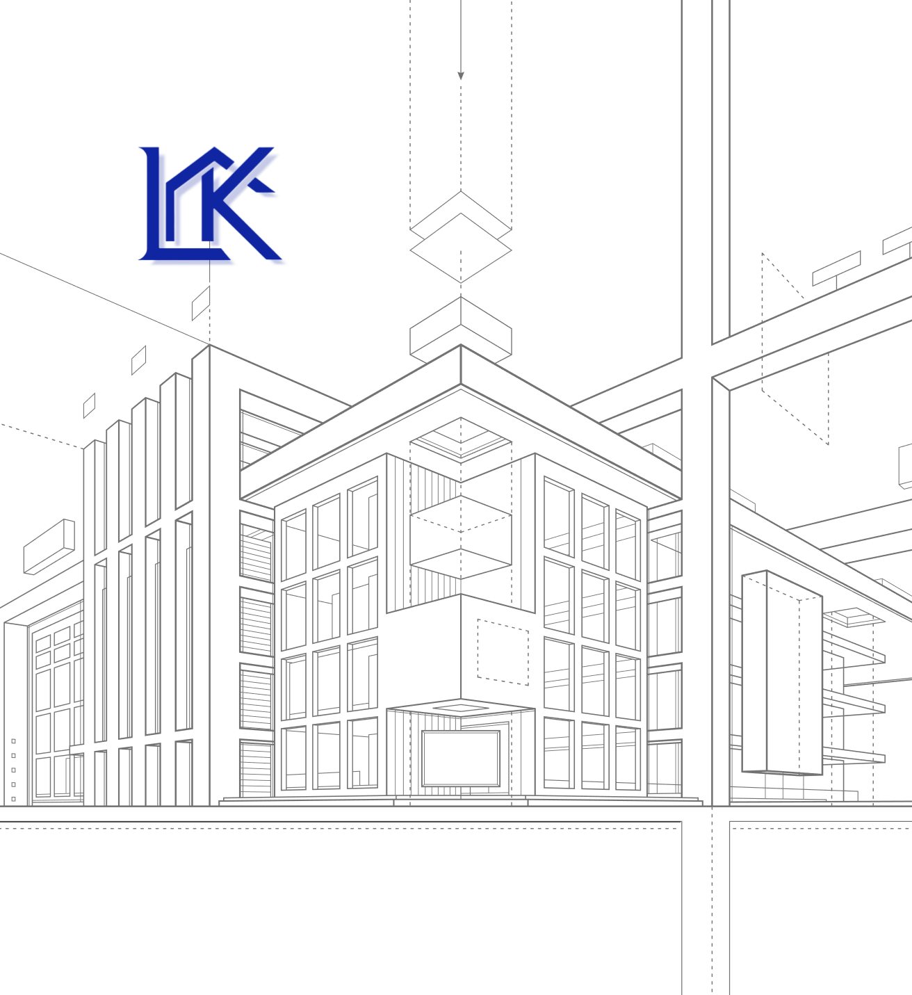 Architectural line drawing of a Liku Loka building